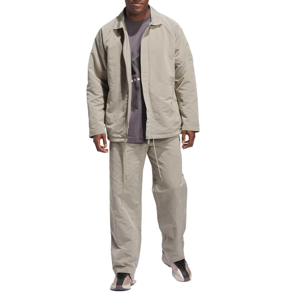 Adidas Basketball The 2025 Collection Chapter 02 Coach Breathable Comfortable Windproof Jacket Unisex Jacket Light-Sesame-Gray-Brown JC7843