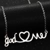 Atoztide Fashion Infinity Jesus Heartbeat Necklace For Women Stainless Steel Endless Forever Love Friendship Jewerly Gift