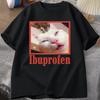 Unisex Ibuprofen Cat Meme Tshirt Funny Cat Graphic Tee Cute Cat Lover T-Shirt Casual Funny T Shirts Unisex Tshirt Tee