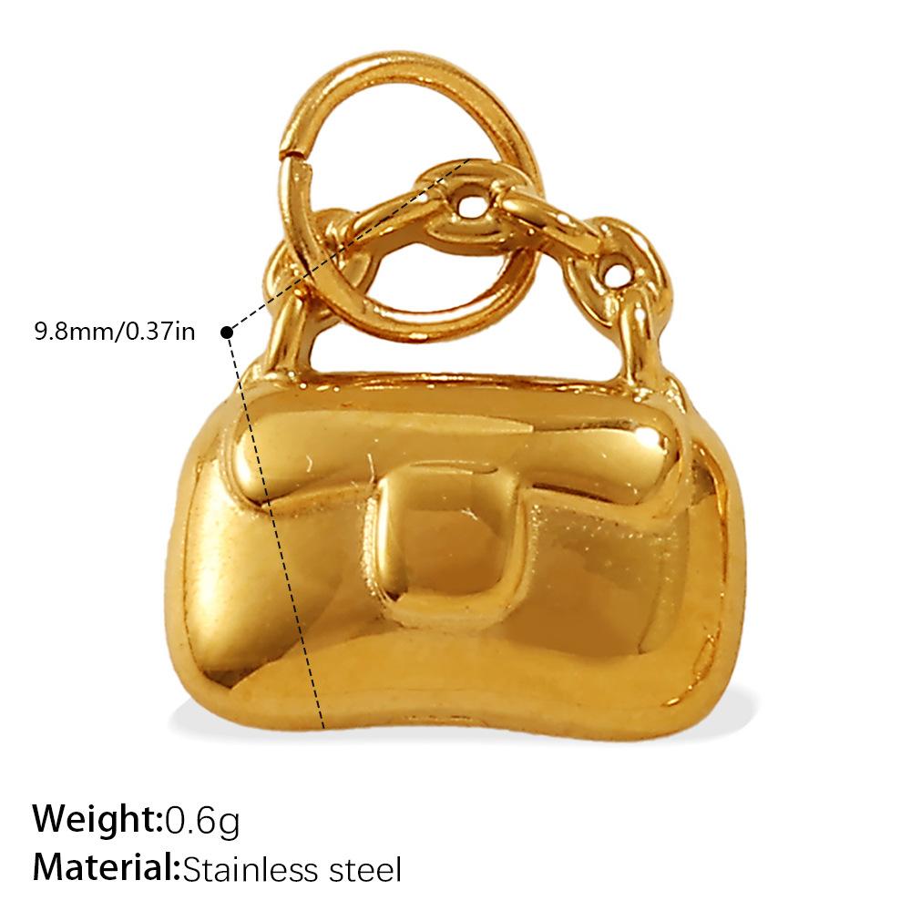 Exquisite and compact DIY mini bag pendant accessories stainless steel plated 18K gold daily versatile pendant accessories
