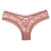 Sexy Panties Women Lace Embroidery Underwear Low-Waist G String Hollow Out Cross Belt Thong Comfortable Female Lingerie
