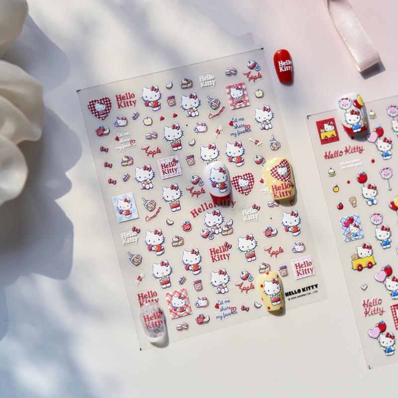 Sanrio Hello Kitty Nail Stickerself-Adhesive Decals Nail Art Decoration Diy Manicure Design