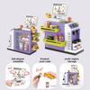 Non-Toxic Cash Register Toy Simulation Electric Coffee Machine Role Pretend Play Set Kids Calculator Miniature Food Toys For Children Gifts