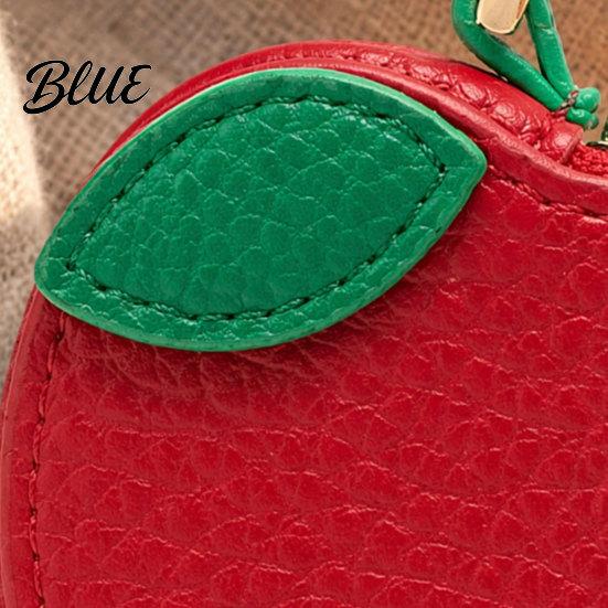 Headphone Case Pouch Faux Leather Coin Wallet Fruity Pattern Mini