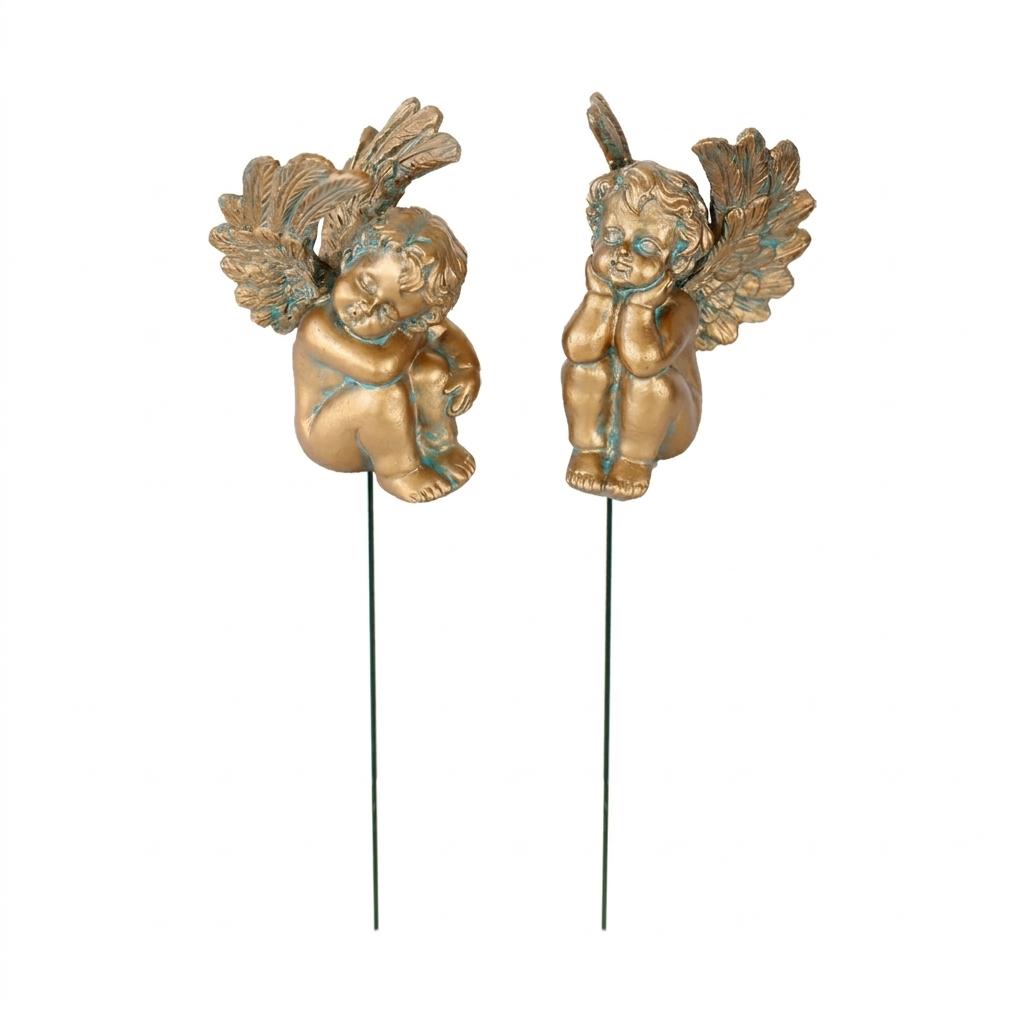 

Resin Antique Bronze Angel Planter Set For Outdoor Garden Lawn Decoration золотой