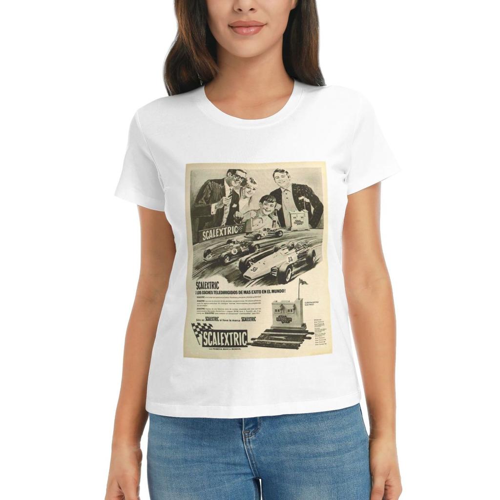 Women TShirt Scalextric 4 Anuncios Summer Short Sleeve Tees ONeck Cotton T Shirts Clothes Tops Streetwear
