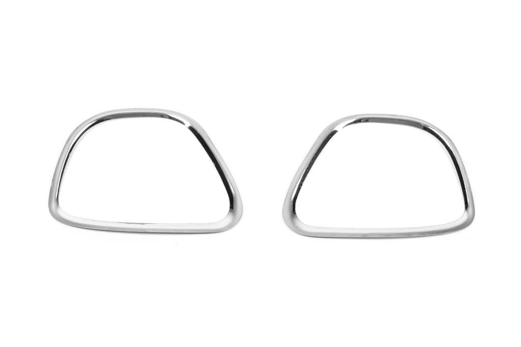 Covers for Fog Lights (2 Pcs, Stainless Steel) for Renault Duster 2008-2017