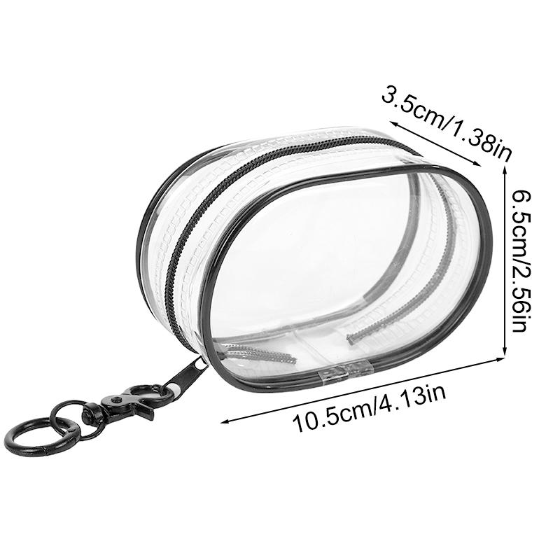 1Pc PVC Transparent Storage Bag Cute Jewelry Wallet Doll Display Out Bag Thickened Keychain Storage Box