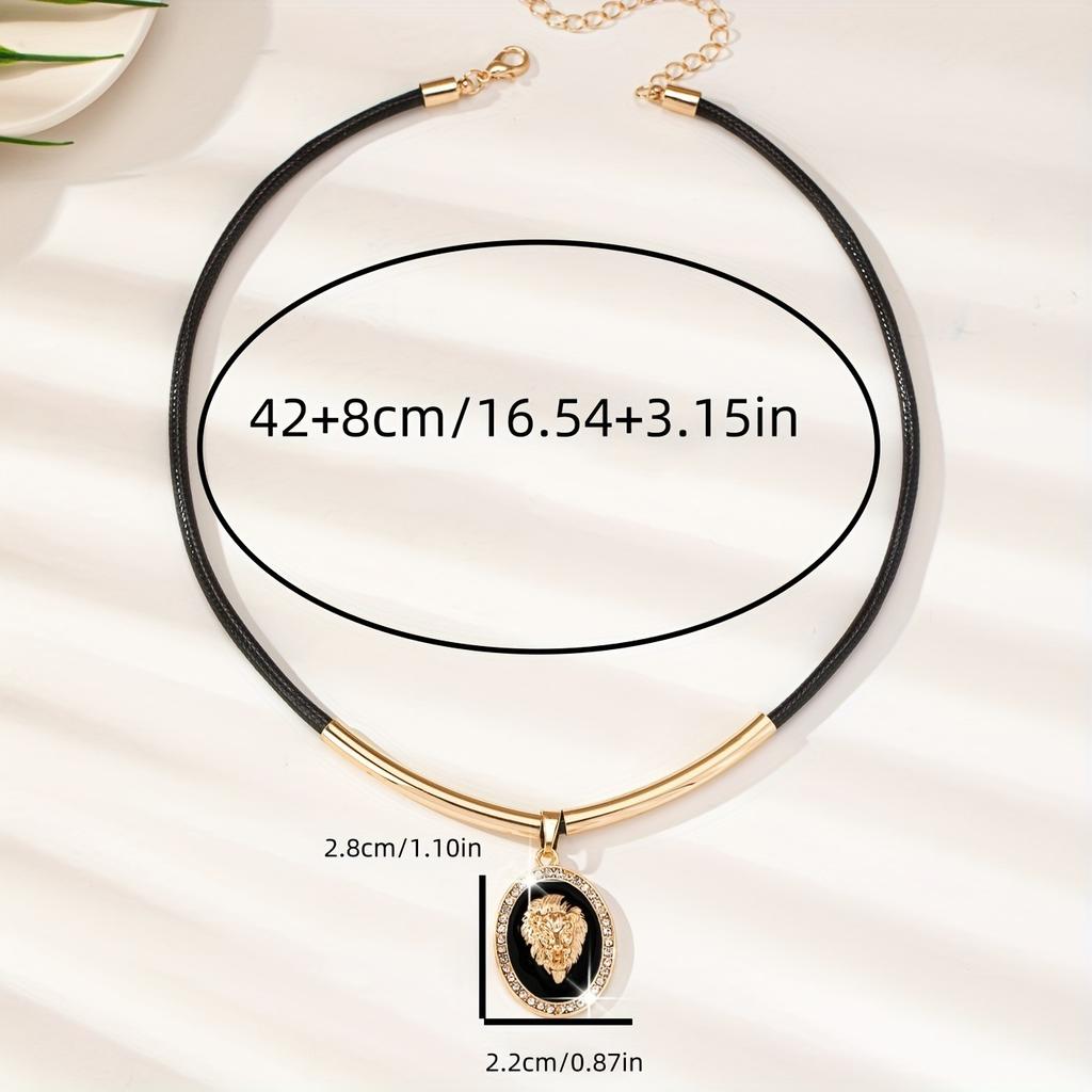 Popular, Relief Lion Head Necklace Niche Versatile Pendant Necklace
