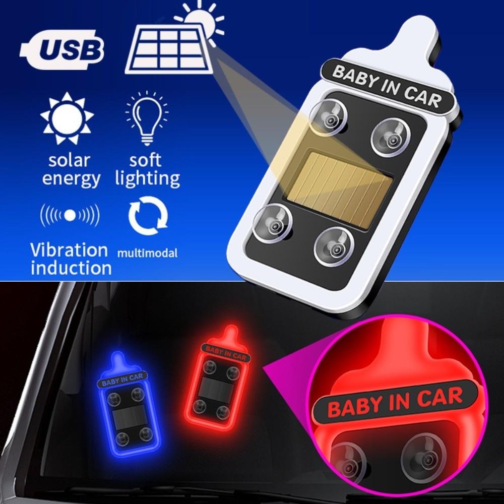 Solar Powered Car Neon Lights Suction Cup LED Ambient Light Car Neon Light  Front Rear Windows