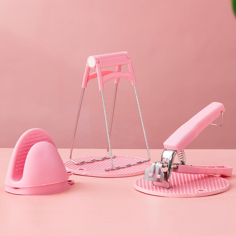 Spona na misku Klip proti opaření Kuchyňské doplňky Gadget Talíř na dušení zeleniny Držák na hrnec Protiskluzový Zvedač talířů