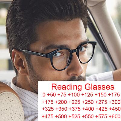 Small Round Men's Reading Glasses Acetate Frames Blue Light Filter Computer Glasses Man Diopter 0 To +6.0 Female Male Spectacle