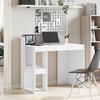 VidaXL Bureau blanc 103,5x56,5x94 cm bois d'ingénierie, bureau d'écriture, bureau d'ordinateur, bureau à domicile, bureau 847975