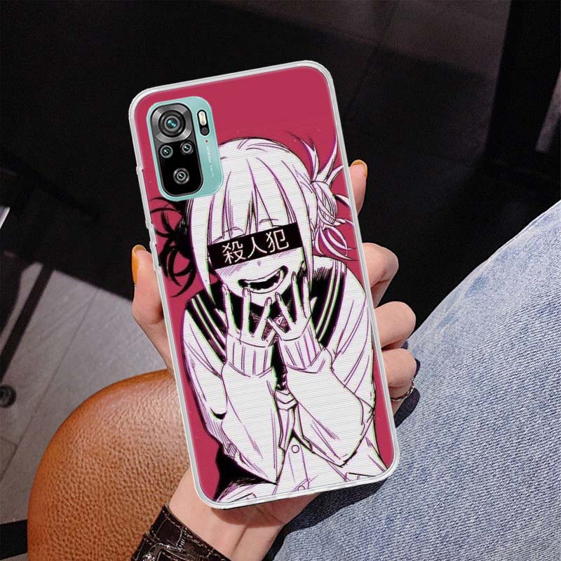 Anime Himiko Toga Waifu Cover Phone Case For Xiaomi Redmi Note 10 Pro Max 10S 9 9S 9T 8 8T 11T 11S 11 5G 11E 7 6 5 4X Coque