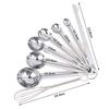 4/6/8Pcs Set Stainless Steel Measuring Spoon Cup With Scale Measuring Ruler Egg Beater Spoon Outdoor Tableware