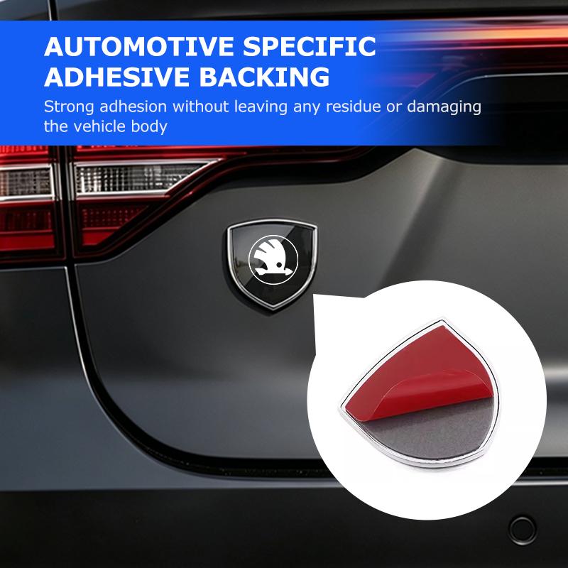 3D Metal Car Styling Shield Stickers Trunk Exterior Accessories For Skoda Rapid Octavia Derivative Enyaq-iV VisionS Yeti Scala ZA1