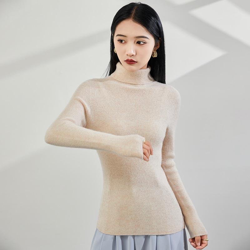 Women's Autumn/Winter 2025 Half-High Neck Slimming Knit Sweater - Comfortable & Fashionable Base Layer Top