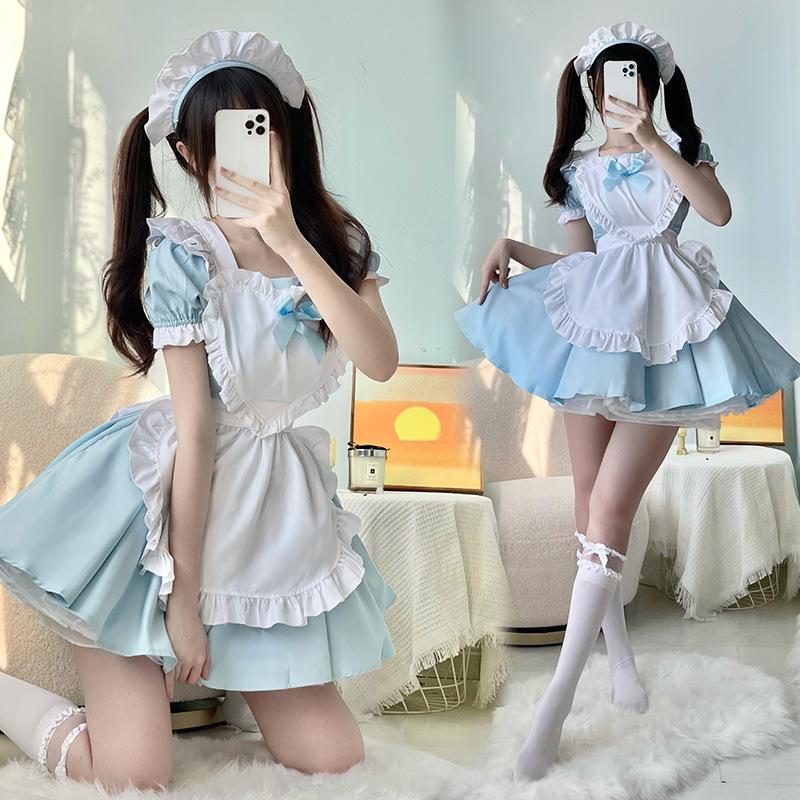 Pink and blue maid outfit Japanese Alice cute soft girl Lolita Lolita maid skirt ladies boss dress