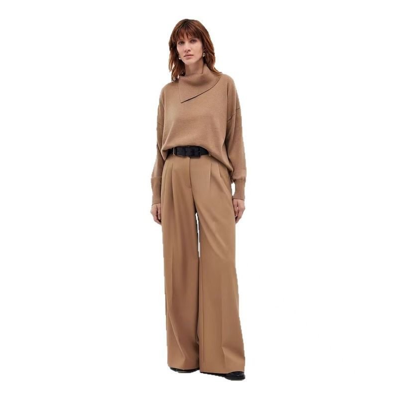 Fashion Wind New Arrival Fashion Loose Knitting Sweater Long Sleeve Tops Loose High Neck Sweater