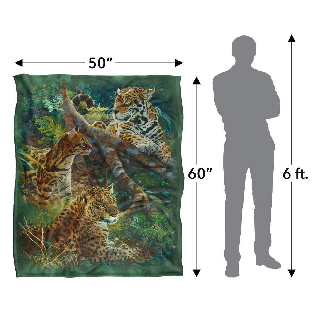 JQ Licensing Jmm-Jp Silky Jungle Cat Supersoft Blanket