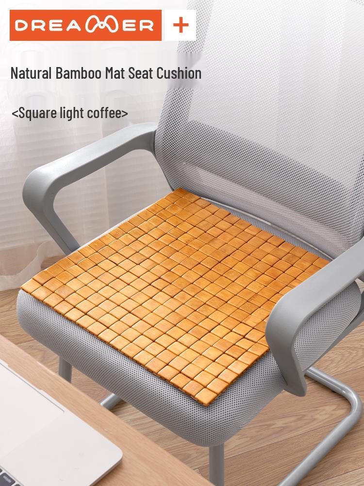 Breathable Bamboo Cooling Seat Cushion for Long Summer Use - Ideal for Office Chairs and Cars.