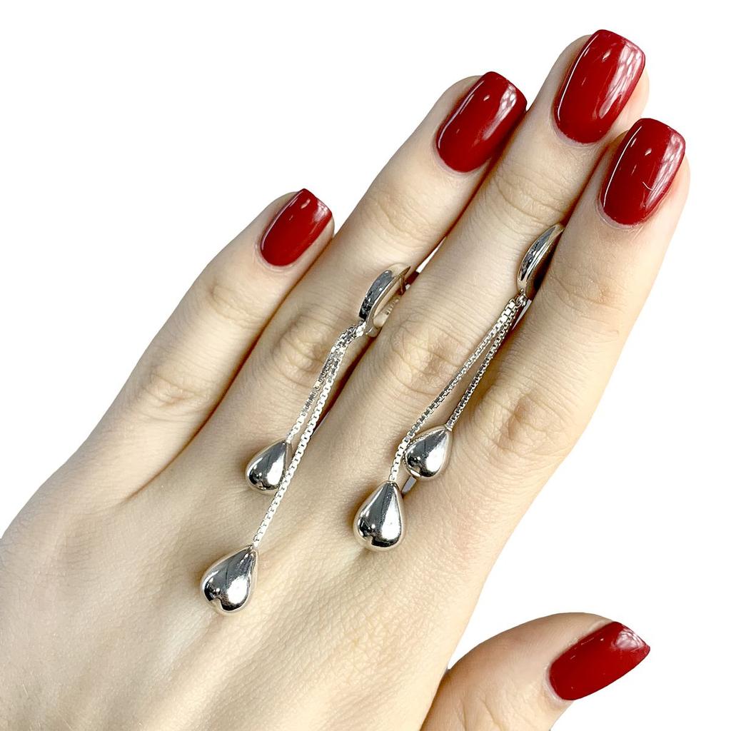 Серебряные серьги без камней (1965139)