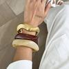 SHIXIN 3 Styles Minimalist Resin Acrylic Thick Wide Bracelet for Women Vintage Irregular Wave Cuff Bangle Charm Hand Jewelry New
