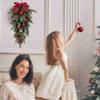 60cm Teardrop Wreath Christmas Decorative Wreath New Upside Down Wreath  Holiday Party