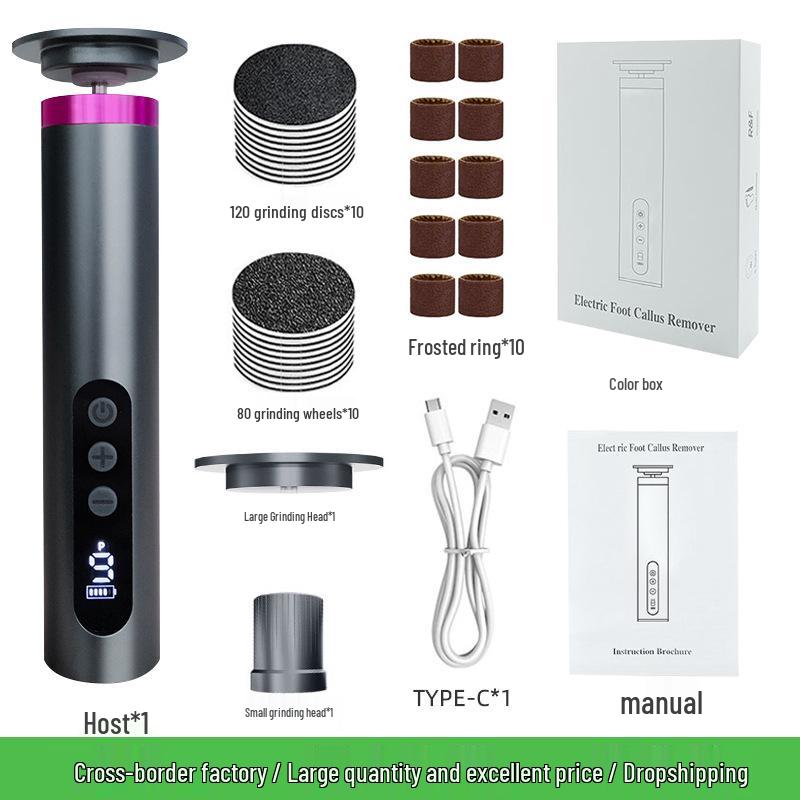 Portable Electric Foot Grinder & Dead Skin Remover for Home and Salon Use - Perfect for Foot Care and Nail Treatment