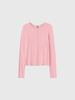 GENERALIDEA Airy Round Neck Pintuck T-Shirt [Pink] / Gf1Lts505