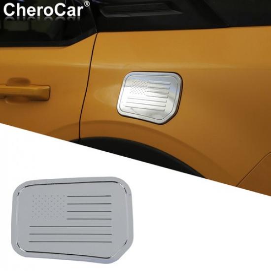ABS Chrome Car Fuel Tank Oil Gas Cap Decor Cover Trim for Bronco Sport -2025