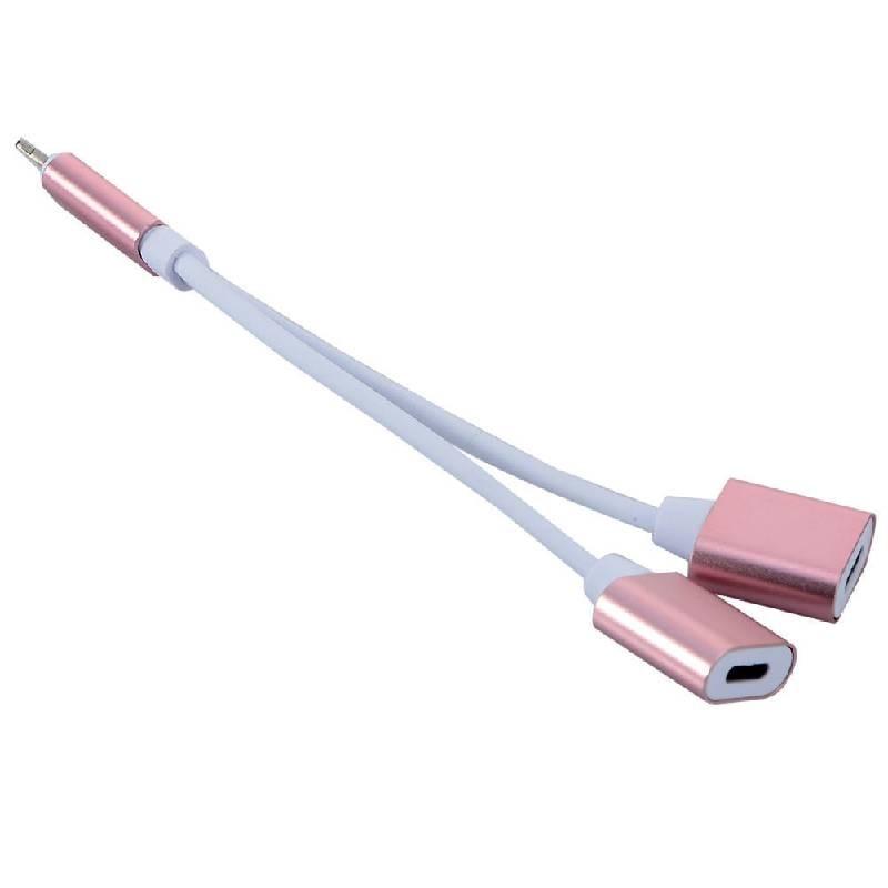 Lightnin Dual 2in1 Adaptateur Chargeur Audio Splitter Separateur Câble Iphone