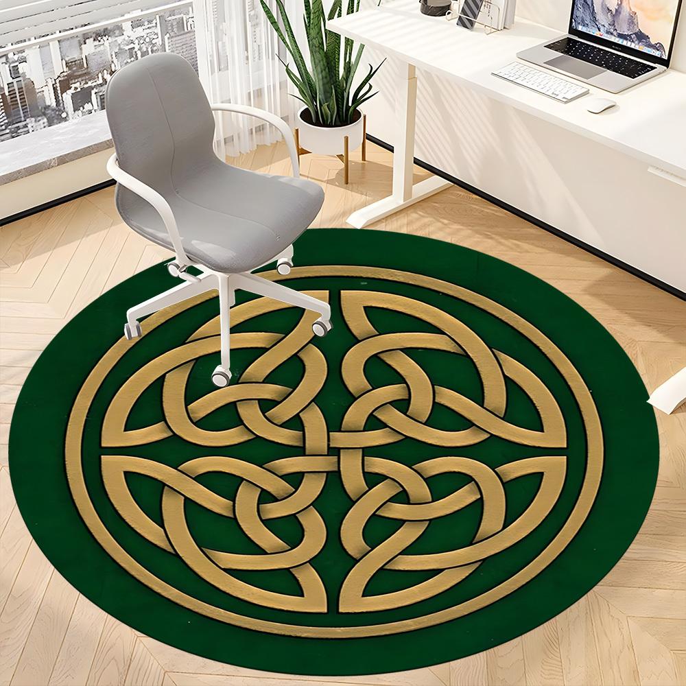 1 st Keltische Knoop Kantoor Ronde Vloerkleed, Mat Geschikt Voor Kantoor, Onder Kantoorbureaus Slaapkamer Woonkamer Huisdecoratie, Kamer Decor