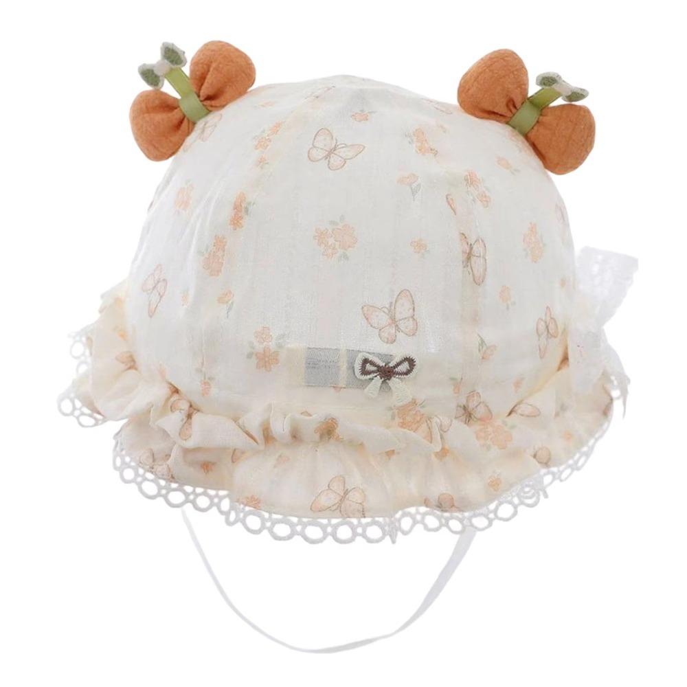 Adjustable Strap Fisherman Hat Sun Protective Bucket Hat Cute Baby Cap Girl