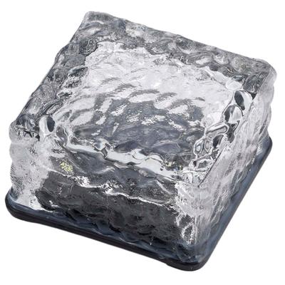 Large Glass Cubic Garden Light, Solar-powered