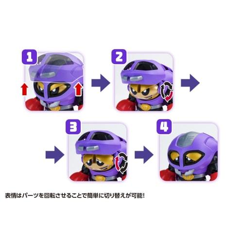 Wave Tachibana Neko Kogyo QOSMOS Series Bee Robo Kabutack Cobrander & Ganiran Set, Non-Scale, Approximately 10cm Tall, Pre-Colored Plastic Model Kit,