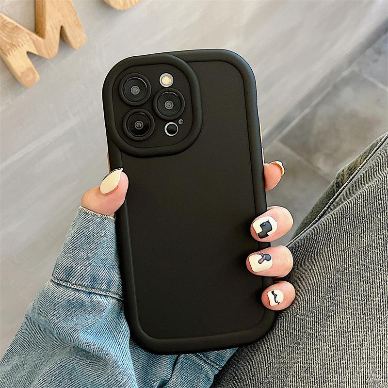 Simple Solid Color Niche for Apple 14 Mobile Phone Case New for IPhone16promax Female 13 Puff 15/13