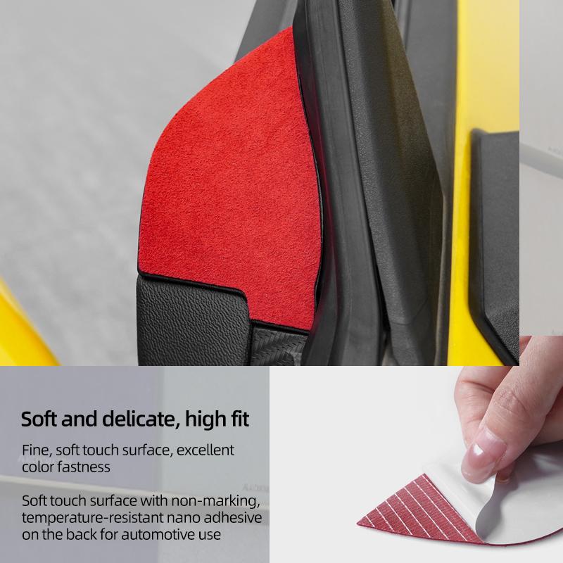 Betterhumz For Ford Mustang GT 2024- Make of Alcantara Car Front Door Panel Interior Decor Trim Stickers Tuning Auto Accessories