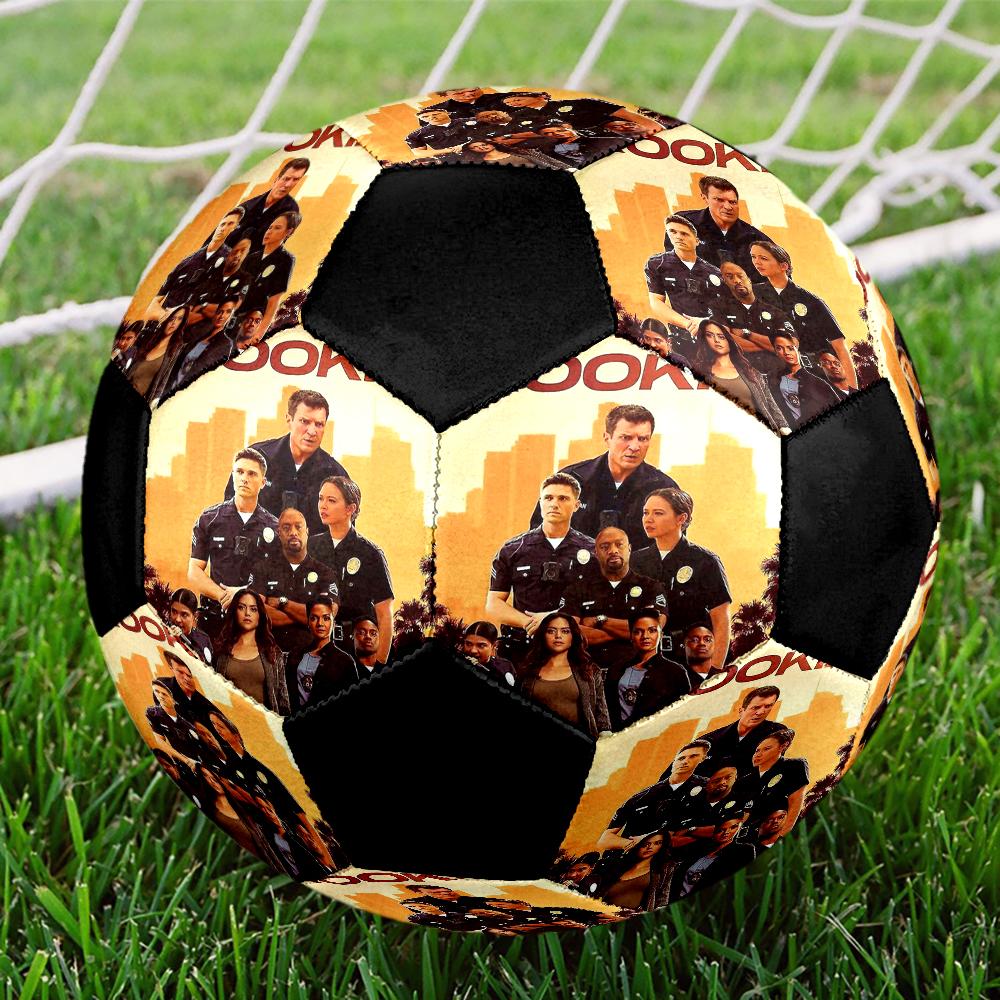 THE ROOKIE Indoor Soccer Ball Colorful Machine Stitched PVC Size 5 Team Training Competition Ready Durable High-Bounce Cool Sports Gift