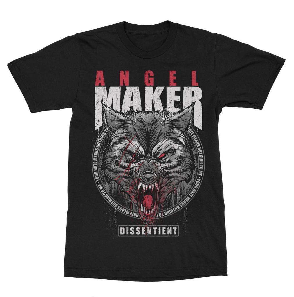 Hot ANGELMAKER Band Graphic Cotton T-shirt Unisex Summer Short Sleeve Fashion Brand Tee Luxury Casual Vintage Retro Top