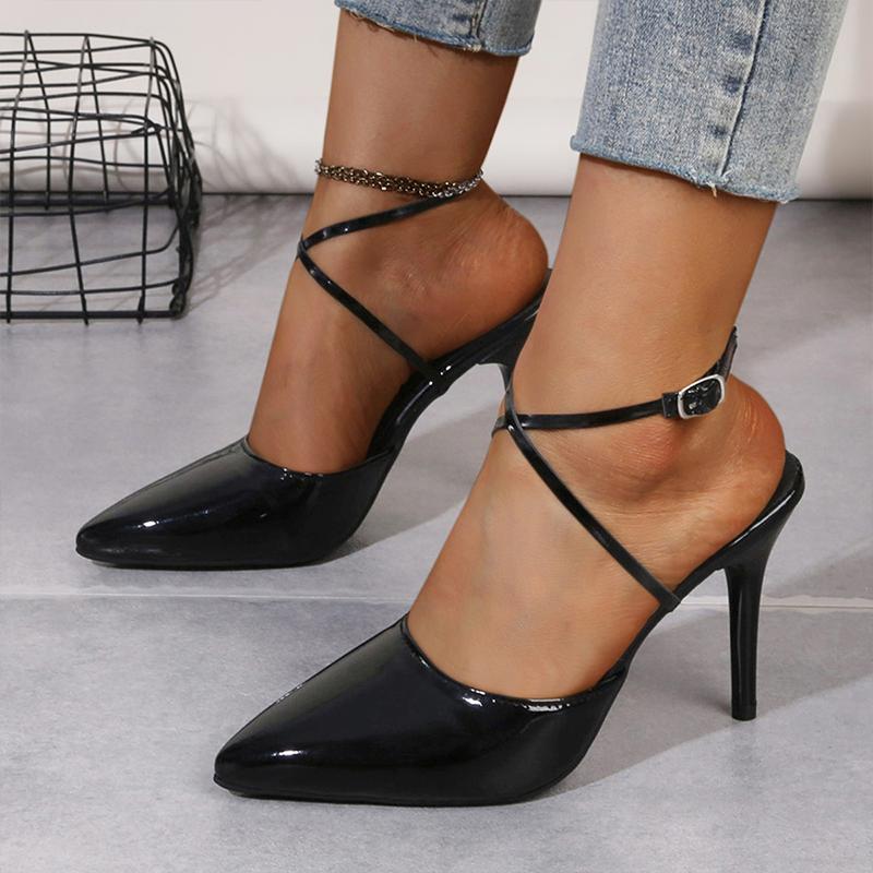 Fashion Pointed Toe Women Sandals High Heels Sexy Shoes Elegant Stilettos Pumps Woman Summer Slippers 2025 New Trend Sandalias De Mujer