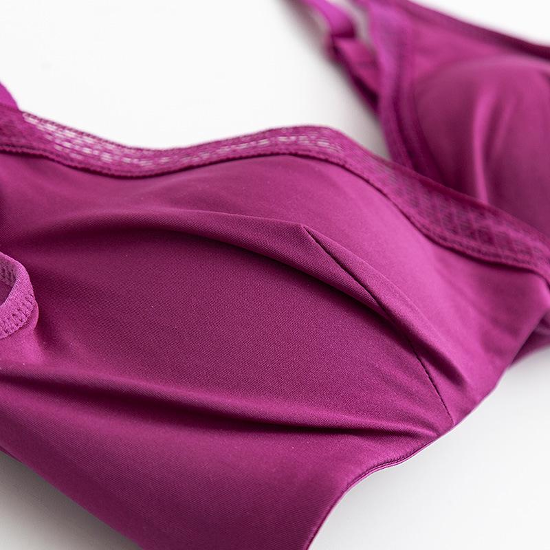 Comfortable Sexy Mulberry Silk Wireless Bra - Breathable, Medium-Thick, Perfect for Sleeping