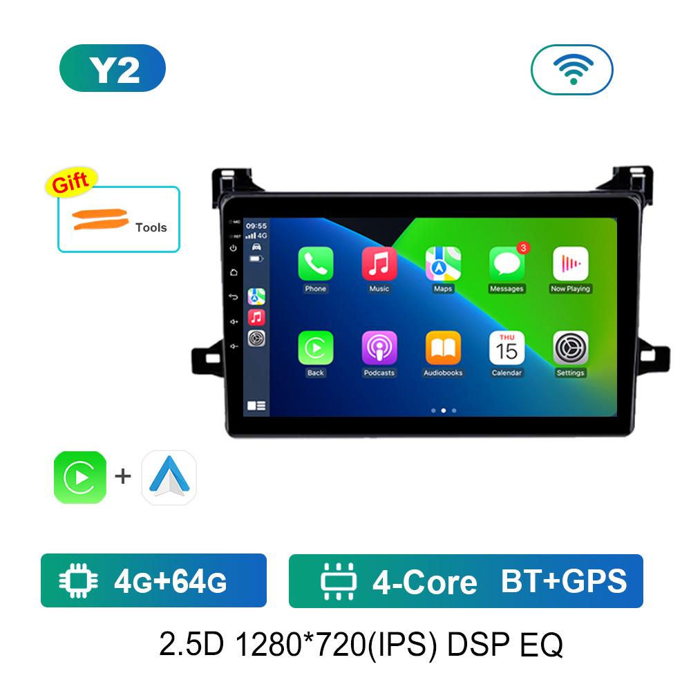 Android Auto Car Radio Multimedia Player 9 Inch for Toyota Prius XW50 2015 - 2020 WiFi GPS Navigation 4G Split Screen Head Unit