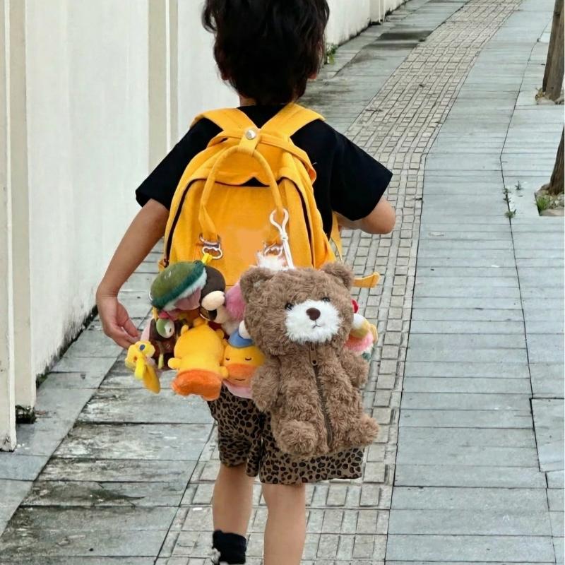 Plush Bear Pencil Bag 1 Large Capacity Holder Cute Cartoon Design for Girls School Office Class
