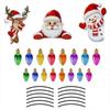 Weihnachts Reflektierendes Magnetisches Aufkleber-Set - Feiertags Glühbirnen-Magnete für Auto- und Kühlschrankdekoration