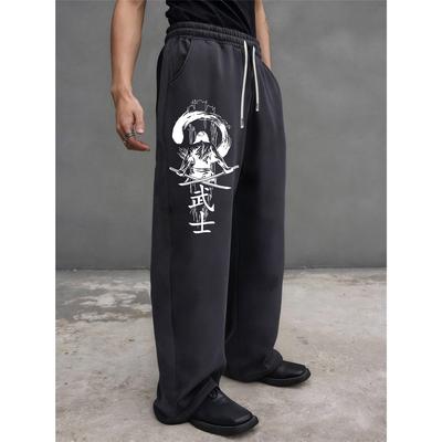 Mens Sweatpants with Pockets & Drawstring - Wide Leg Lounge Sweat Pants for Running Track Yoga Joggers