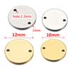 10pcs Stainless Steel Round Charms Double Holes Pendants Necklace Bracelet Connectors for Jewelry Making DIY Earring Pendants