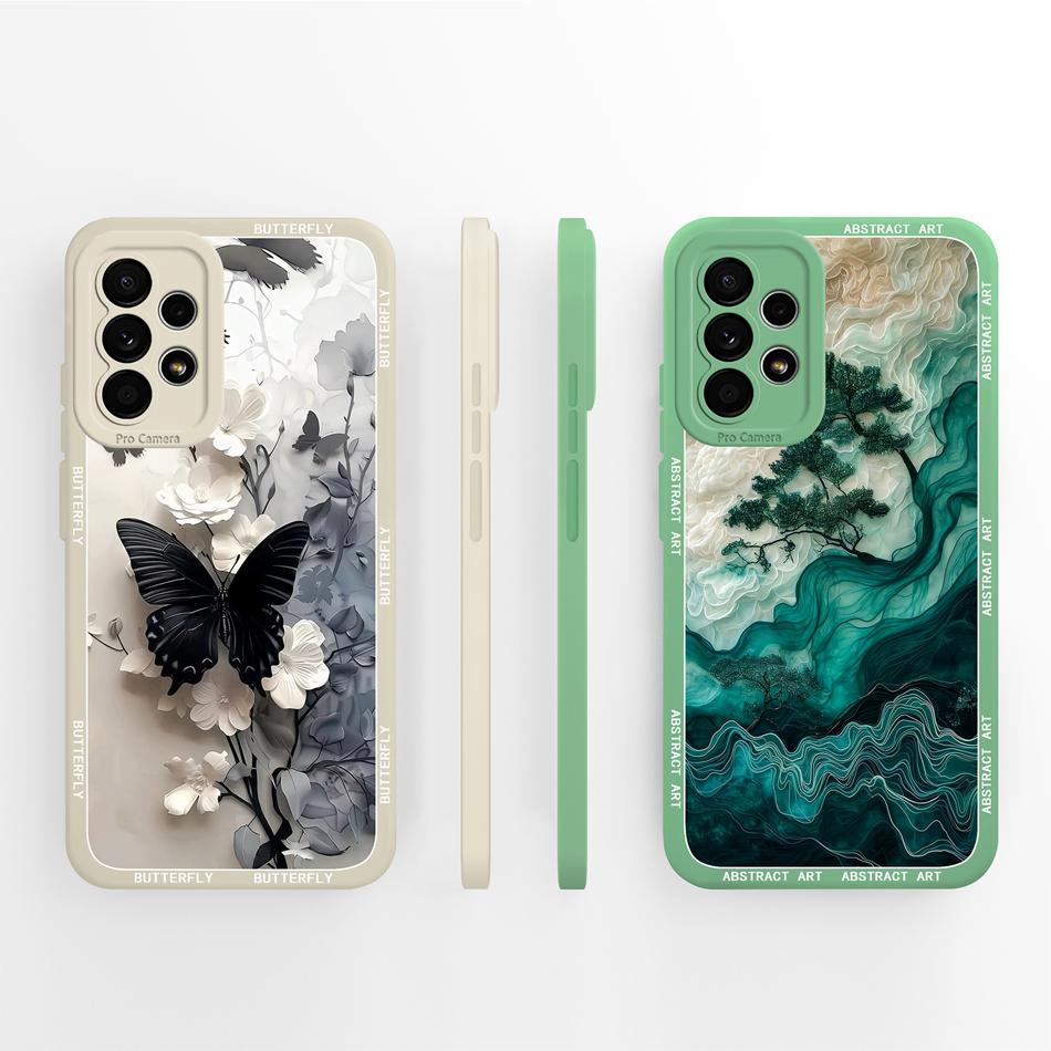 For Samsung Galaxy A52 A52S Phone Case Creative Design Lightweight Funda For Samsung A 52s Soft Smooth Liquid Silicone Housing