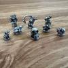 8PCS Hinge Decorative Ornaments Resin Miniature Figurines Hinge Toppers Retro Style Home Decorations for Cabinet Doors