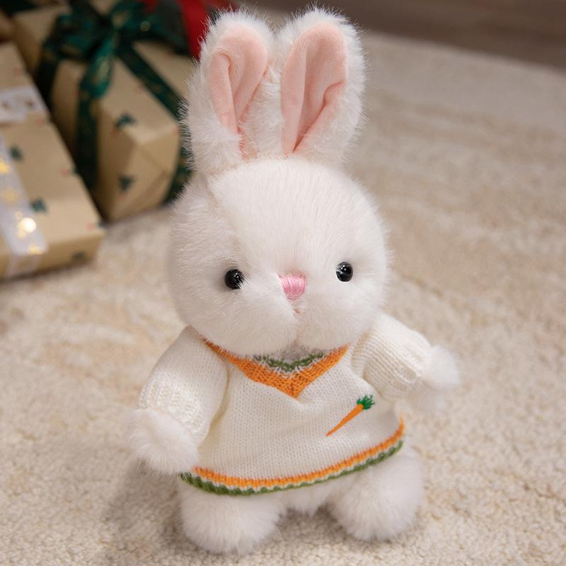 

Cute Sitting Position Little Rabbit Plush Toy Floral Skirt Rabbit Doll Grab Machine Doll Girl Birthday Gift 25Cm